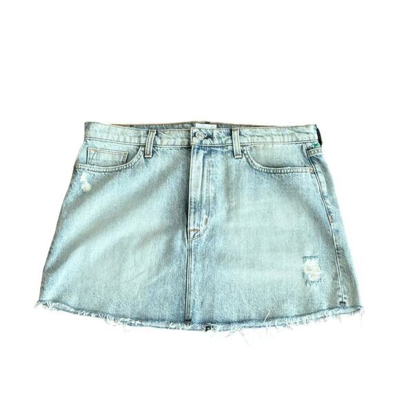 Hudson Denim Mini Skirt – Women’s 29 Distressed Raw Hem (New) - Picture 3 of 10